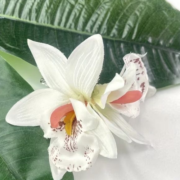 Betsey Johnson Accessories - Elegant White Orchid Artificial Flower Accent